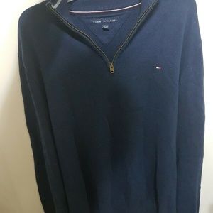 Tommy Hilfiger Navy Blue Mens XXL Quarter-Zip